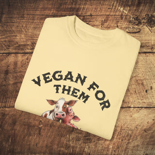 Vegan For Them Garment-Dyed T-shirt Printify