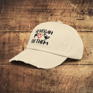 Go Vegan Unisex Distressed Cap Printify