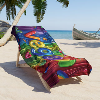 Vegan Beach Towel Printify