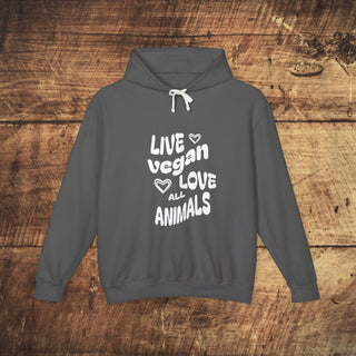 Live Vegan Unisex Lightweight Hooded Sweatshirt