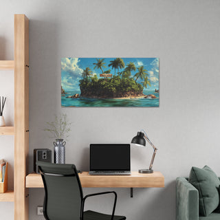 Vegan Island Classic Stretched Canvas (ONE SIZE 40x20) Printify