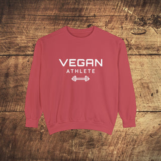 Vegan Athlete Garment-Dyed Sweatshirt Printify