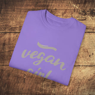 Vegan Girl Garment-Dyed T-shirt Printify