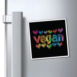 Vegan Hearts Magnet Printify