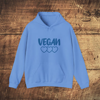 Vegan Hearts Heavy Blend™ Hooded Sweatshirt Printify