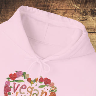 Vegan Love Heavy Blend™ Hooded Sweatshirt Printify