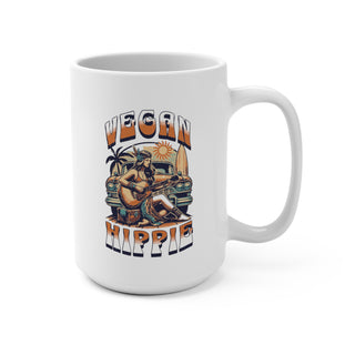 Vegan Hippie Coffee Mug 15oz Printify