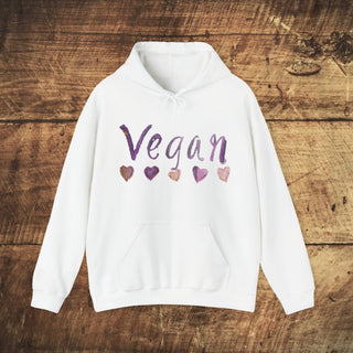 Vegan Hearts  Heavy Blend™ Hooded Sweatshirt Printify