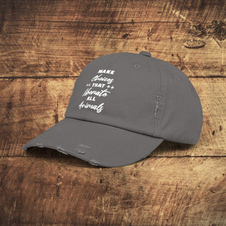 Make Choices Unisex Distressed Cap Printify