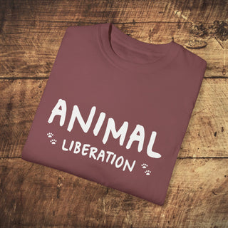 Animal Liberation Unisex Garment-Dyed T-shirt Printify