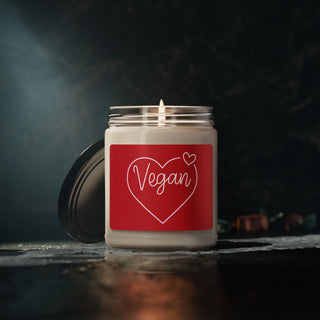 Vegan Heart Scented Soy Candle, 9oz