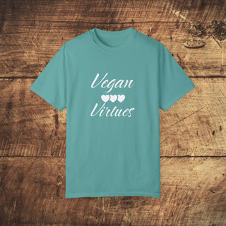 Vegan Virtues Garment-Dyed T-shirt Printify