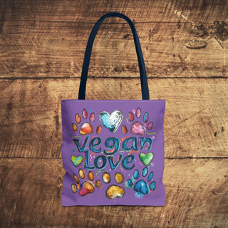 Vegan Love Tote Bag Printify