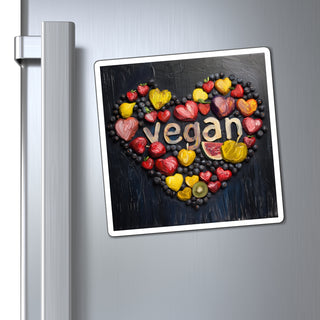 Vegan Heart Magnet Printify