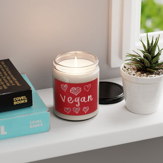 Vegan Hearts Scented Soy Candle, 9oz