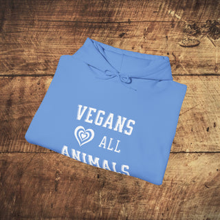 Vegans Love All Animals Heavy Blend™ Hooded Sweatshirt Printify