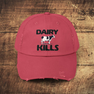 Dairy Kills Unisex Distressed Cap Printify