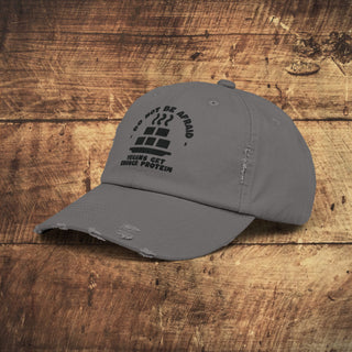 Don't Be Afraid Unisex Distressed Cap Printify