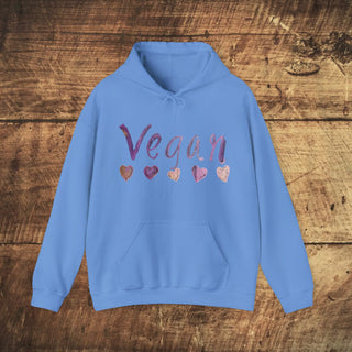 Vegan Hearts  Heavy Blend™ Hooded Sweatshirt Printify