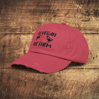 Go Vegan Unisex Distressed Cap Printify