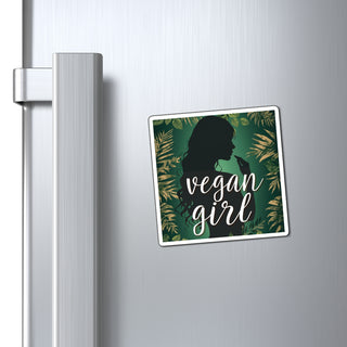 Vegan Girl Magnet Printify