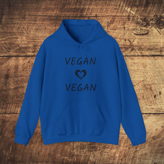 Vegan Heart Heavy Blend™ Hooded Sweatshirt Printify