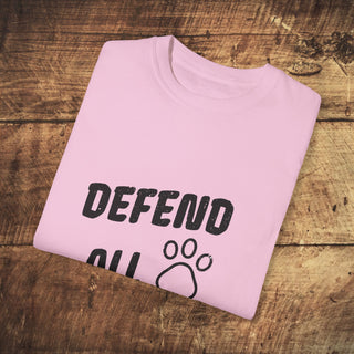 Defend All Animals Garment-Dyed T-shirt Printify