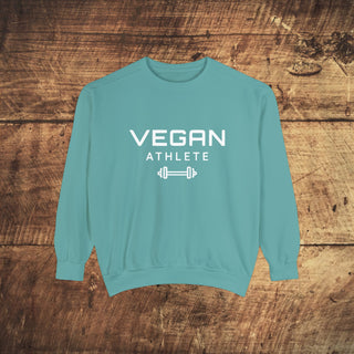 Vegan Athlete Garment-Dyed Sweatshirt Printify