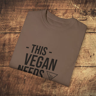 This Vegan Needs A Cocktail Garment-Dyed T-shirt Printify