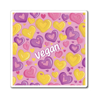 Vegan Hearts Magnet Printify