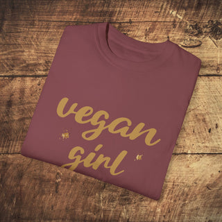 Vegan Girl Garment-Dyed T-shirt Printify