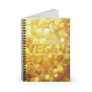 Vegan Hearts Spiral Notebook - Ruled Line Printify