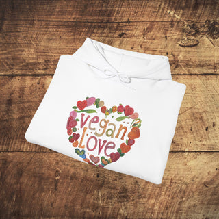 Vegan Love Heavy Blend™ Hooded Sweatshirt Printify