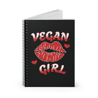 Vegan Girl Spiral Notebook - Ruled Line