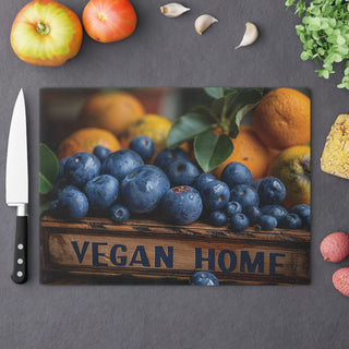 Vegan Home Tempered Glass Cutting Board Printify