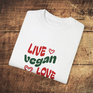 Live Vegan Unisex Garment-Dyed T-shirt