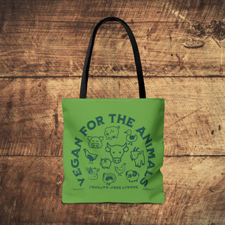 Vegan For The Animals Tote Bag Printify