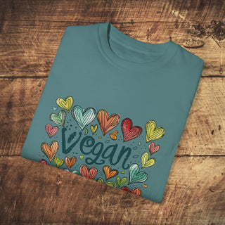 Vegan Love  Garment-Dyed T-shirt Printify