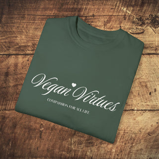 Vegan Virtues Garment-Dyed T-shirt Printify