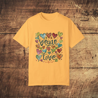 Vegan Love  Garment-Dyed T-shirt Printify