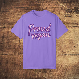 Proud Vegan Garment-Dyed T-shirt Printify