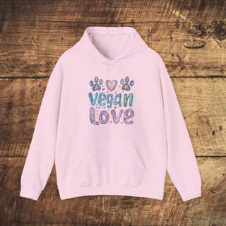 Vegan Love Heavy Blend™ Hooded Sweatshirt Printify