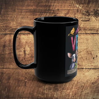 Vegan Black Mug, 15oz