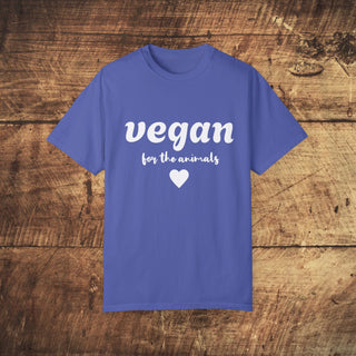 Vegan For The Animals Garment-Dyed T-shirt Printify