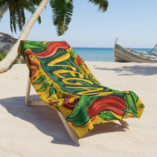 Vegan Beach Towel Printify