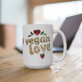 Vegan Love Coffee Mug 15oz Printify