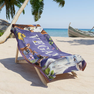 Vegan Beach Towel Printify