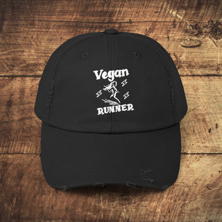 Vegan Runner Unisex Distressed Cap Printify