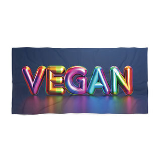 Vegan Beach Towel Printify