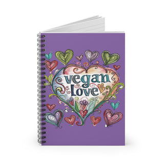 Vegan Love Spiral Notebook - Ruled Line